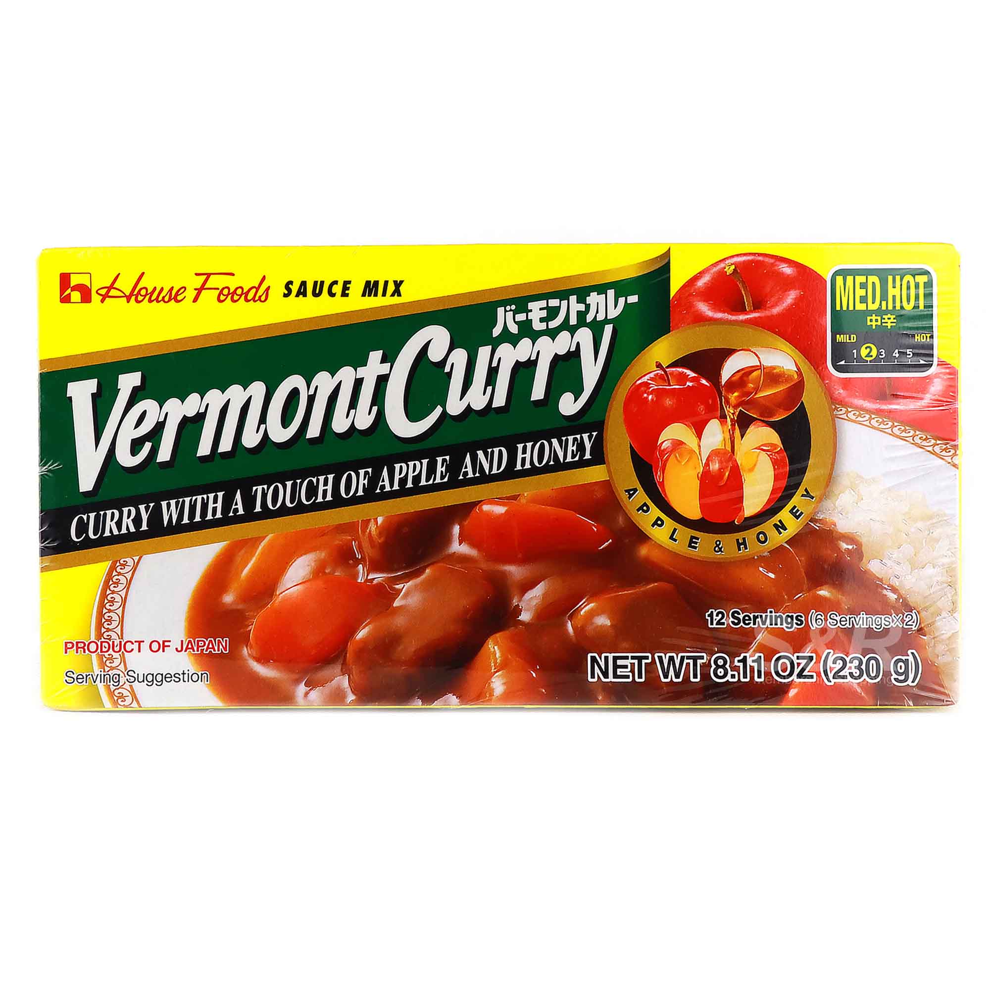 House Foods Sauce Mix Vermont Curry Medium Hot 230g House Foods Sauce Mix Vermont Curry Medium Hot 230g